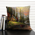 Axyaa Fairy Tale World Oil Painting Cushion Cover for Living Room Sofa