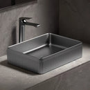 Axyaa Striped Rectangular Ceramic Bathroom Sink