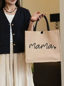 Axyaa Imitation Linen Tote Bag for Gift, Commuting, and Shopping
