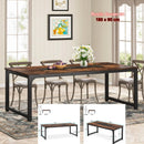Axyaa Industrial Dining Table for 6-8, 63"x31.5", Rectangular Kitchen Dinner Table