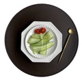 Axyaa Black Round Non-Slip Placemats Set for Durable Table Decor