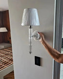 Axya Elegant Crystal Glass Wall Light with LED for Living Room and Corridor