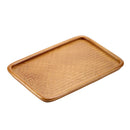 Axya Bamboo Tea Tray - Japanese Woven Dry Brewing Table Pot Storage Tray
