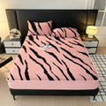 Axyaa Waterproof Cotton Jacquard Fitted Sheet with Striped Print
