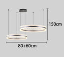 Axyaa Modern Ring Stairs LED Chandeliers for Living and Dining Room Lighting