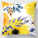 Axyaa Yellow Flower Pillowcase for Home Sofa Lumbar Cushion