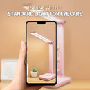 Axyaa LED Desk Lamp: 3-Level Dimmable Touch Sensor, Foldable Design, Eye Protection