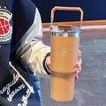 Axyaa 30oz Insulated Water Bottle Hot & Cold Drinks Travel Mug Thermos