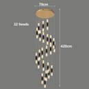 Axyaa Nordic Stair Chandelier Pendant Lights Living Dining Room Ceiling Light Indoor Lighting