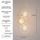 Axyaa Modern Flower Glass Wall Lamp for Luxury Living Room and Bedroom Decor