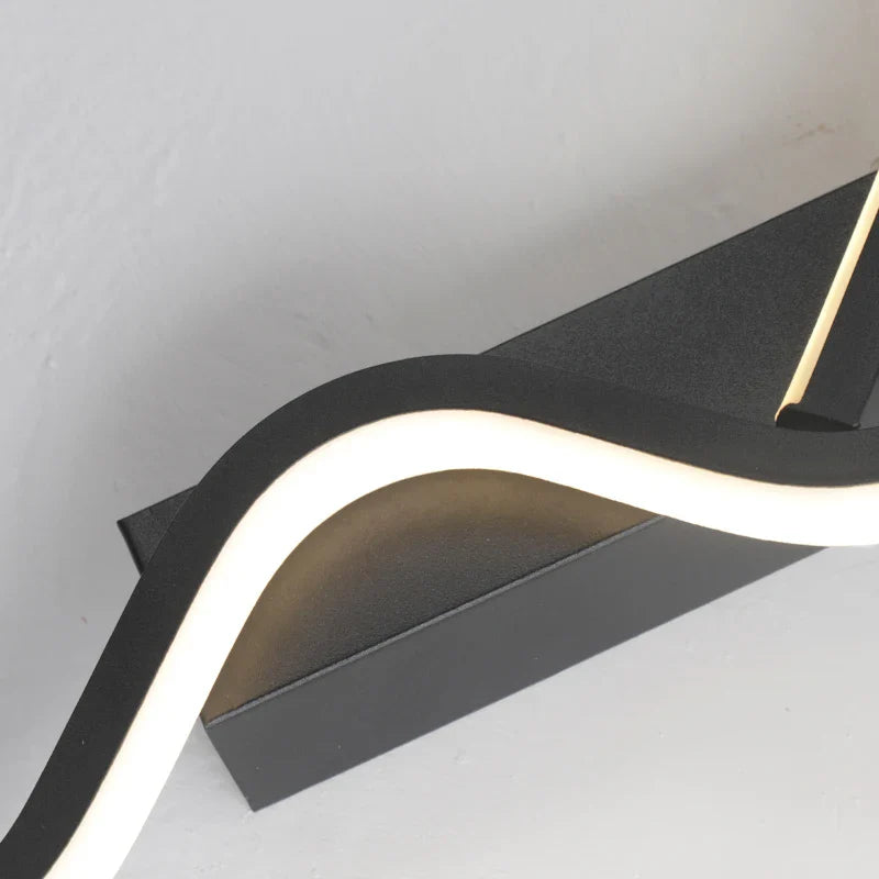 Axyaa Black LED Wall Sconce 80/100CM Strip Light for Bedroom Decor & Background