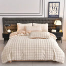 Axyaa Velvet Bedding Set: Duvet Cover, Comforter, Sheet, Pillowcase - 4pc Set