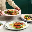 Axyaa Lilac Wheat Straw Dinner Plates Set - Eco Friendly Lightweight Tableware