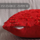 Axyaa Christmas Red 3D Xmas Tree Velvet Pillowcase