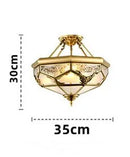 Axyaa Classic Copper Ceiling Light with Glass Shade for Home Decor Lighting