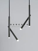 Axyaa Black Aluminum LED Pendant Light for Modern Nordic Style Living Spaces