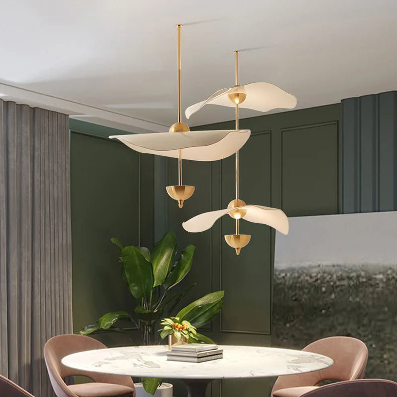 Axyaa Lotus Leaf LED Pendant Lamp: Modern Luxury for Home & Hospitality