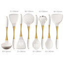 Axyaa Silicone Kitchen Utensil Set: Spatula, Turner, Pasta Colander, Shovel