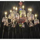 Axyaa Modern Crystal Chandelier for Living Room, Foyer, Hall, and Staircase