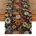 Axyaa Thanksgiving Flower Table Runner - Home Kitchen Dining Decor