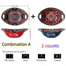 Axyaa Bohemian Ceramic Salad Bowl Set - 2PCS