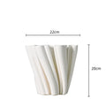 Axyaa Geometric Ceramic Petal Flower Vase Home Decor Ornament