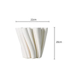 Axyaa Geometric Ceramic Petal Flower Vase Home Decor Ornament