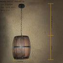Axyaa Vintage Barrel Chandelier: Country Industrial Style for Bar, Cafe, Restaurant Lighting