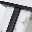 Axyaa Black Stainless Steel Artificial Marble Wall Lamp for Indoor Parlor Bedroom Lighting