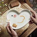 Axyaa Rabbit Plate for Kids - Cute Animal Design - Durable Baby Plate