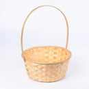 Axyaa Rattan Fruit Basket with Long Handle and Bamboo Flower Basket