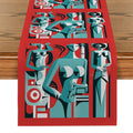 Axyaa Geometric Abstract Table Runner: Elegant Dining Table Decor for Kitchen Parties