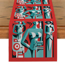 Axyaa Geometric Abstract Table Runner: Elegant Dining Table Decor for Kitchen Parties