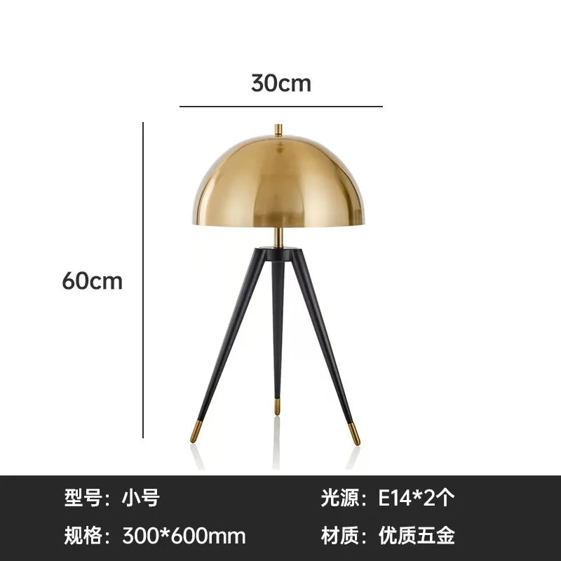 Axyaa Nordic Luxury Mushroom Head Floor Lamp for Hotel Model Room Bed Desk