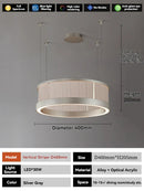 Axyaa Modern Luxury Black Gray Chandelier 60 80cm LED Pendant Light