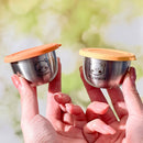 Axyaa Stainless Steel Sealed Sauce Dish with Lid - Condiment Container