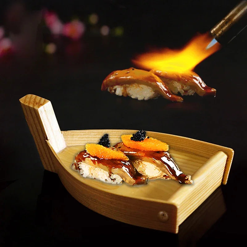 Axya Wooden Sushi Boat - Creative Japanese & Korean Dishes - Cake Dessert Plate Bento