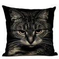 Axyaa Cat Pattern Cushion Cover 45x45cm Linen Pillowcase for Home Sofa Art Decor