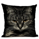 Axyaa Cat Pattern Cushion Cover 45x45cm Linen Pillowcase for Home Sofa Art Decor