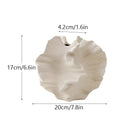 Axyaa Ceramic Paper Ball Vase Beige Matte Nordic Art Sculpture Table Decor