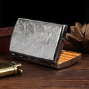 Axya Chrome Plated Metal Cigarette Case with Gift Box, Portable & Anti-Pressure