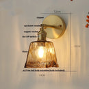 Axyaa Amber Vintage LED Wall Light Up Down Rotate Pull Chain Switch Bedside Lamp