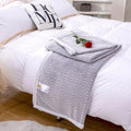 Axyaa Cloud Net Wave Coral Fleece Blanket: Soft, Warm Sofa Comfort for All Seasons