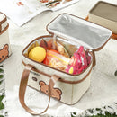 Axyaa Large Capacity Insulated Lunch Bag - Cute, Portable, Waterproof, Reusable