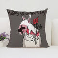 Bull Terrier Art Anime Pillow Cover 40x40 Axyaa Home Decor Throw Pillow
