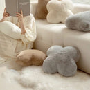 Axyaa Rabbit Hair Plush Pillow for Living Room Sofa and Car Cushion