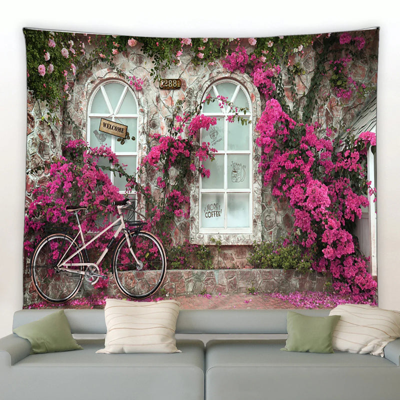 Axyaa 3D Flower Wall Tapestry Garden Poster for Living Room Bedroom Decor