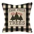 Axyaa Christmas Grid Linen Cushion Cover 45X45CM