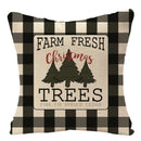 Axyaa Christmas Grid Linen Cushion Cover 45X45CM