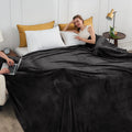 Axyaa Cozy Fleece Blanket Throw - Super Soft Microfiber Luxury Bed Blanket